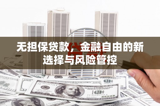 宜黄无担保贷款，金融自由的新选择与风险管控